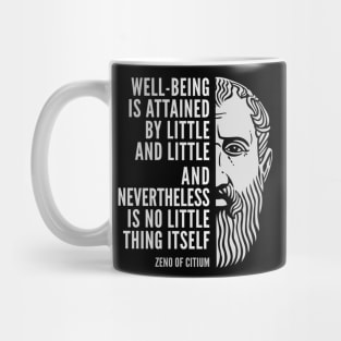 Zeno of Citium Inspirational Stoicism Quote: Well-Being Mug